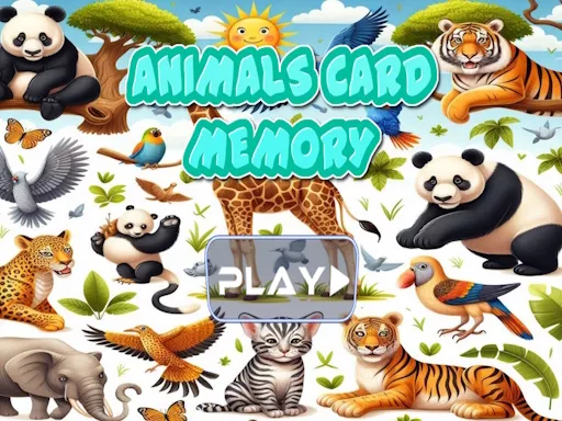 Animal Memory Card Match Game
