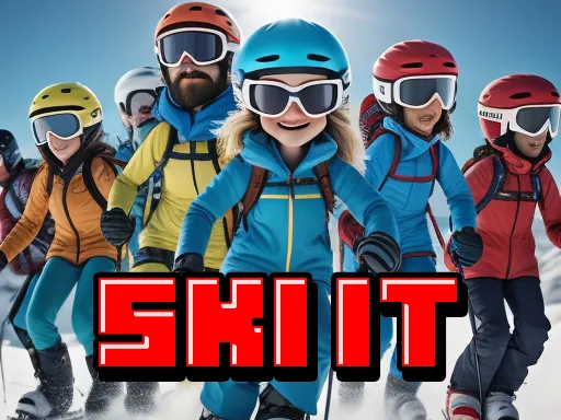 Ski It: Retro Cartoon Slope Challenge